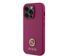 Dėklas GUESS GUHCP15XPS4DGPPP IPHONE 15 PRO MAX 6.7 "Rožinis/Rožinis HARDCASE STRASS METAL LOGO