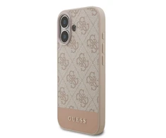 Guess PU 4G Stripe dėklas skirtas Apple iPhone 17 Rožinė