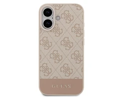 Guess PU 4G Stripe dėklas skirtas Apple iPhone 17 Rožinė