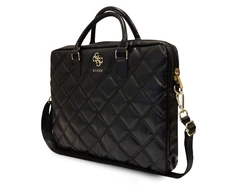 Guess PU Quilted 4G Metal Logo krepšys kompiuteriui 15/16" juodos spalvos