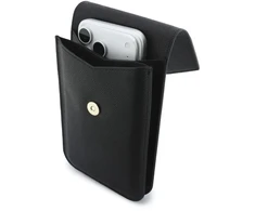 Dėklas Guess PU Grained 4G Metal Logo telefono krepšys, juodas