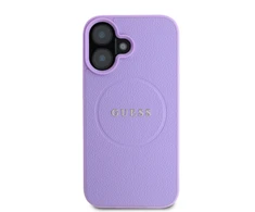 Guess PU Grained Classic Logo MagSafe Apple iPhone 16 dėklas telefonui violetinės spalvos