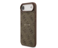 GUESS dėklas, skirtas IPHONE 17 Air, suderinamas su MagSafe GUHMP17MG4GFRW (PU 4G Ring Classic Logo) rudas