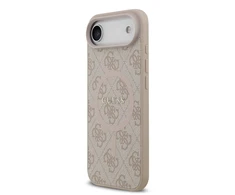Guess PU Leather 4G Colored Ring MagSafe dėklas skirtas Apple iPhone Air Rožinė