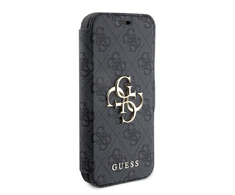 Guess 4G Metal Logo Apple iPhone 15 Pro - dėklas telefonui pilkos spalvos