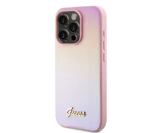 Dėklas GUESS GUHCP15XPSIS IPHONE 15 PRO MAX 6.7 "Rožinis/Rožinis HARDCASE SAFFIANO IRIDESCENT SCRIPT