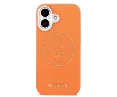 Guess PU Perskirtasated 4G dėklas skirtas Apple iPhone 17 oranžinės spalvos