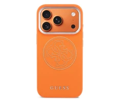 Guess PU Perskirtasated 4G dėklas skirtas Apple iPhone 17 Pro Max oranžinės spalvos