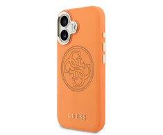 Guess PU Perskirtasated 4G dėklas skirtas Apple iPhone 17 oranžinės spalvos