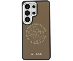 „Guess“ PU perforuotas 4G logotipo telefono dėklas, skirtas „Samsung Galaxy S26 Ultra“ (S948), rudas
