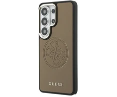 „Guess“ PU perforuotas 4G logotipo telefono dėklas, skirtas „Samsung Galaxy S26 Ultra“ (S948), rudas