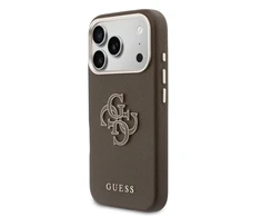 GUESS dėklas, skirtas IPHONE 17 Pro GUHCP17L5PS4RGGW (PU FW dervos logotipas) rudas