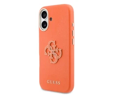 Guess PU Resin Logo dėklas skirtas Apple iPhone 17 Oranžinis