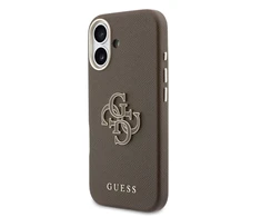 Guess PU Resin Logo dėklas skirtas Apple iPhone 17 Brown