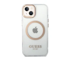 Dėklas GUESS GUHMP14MHTMD IPHONE 14 PLUS / 15 PLUS 6.7 "GOLD / GOLD HARD CASE METAL OUTLINE MAGSAFE