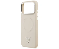 Dėklas Guess Triangle Logo MagSafe Case for iPhone 17 Pro - rusvai gelsvas