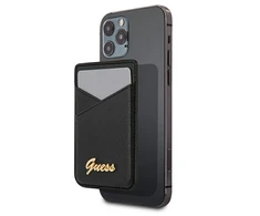 Dėklas GUESS WALLET CASE FOR MAGSAFE 4G GRAY CARDS Juodas