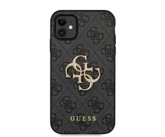 Dėklas GUHCN614GMGGR Guess PU 4G Metal Logo Case for iPhone 11 Pilkas