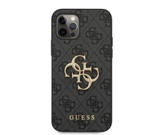 Dėklas Guess Apple iPhone 12 Pro Max Metal Logo Case Pilkas