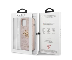 Dėklas GUHCP12M4GMGPI Guess PU 4G Metal Logo Case for iPhone 12 12 Pro Rožinė