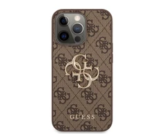 Dėklas GUHCP13L4GMGBR Guess PU 4G Metal Logo Case for iPhone 13 Pro Brown