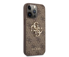 Dėklas GUHCP13L4GMGBR Guess PU 4G Metal Logo Case for iPhone 13 Pro Brown