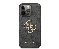 Dėklas Guess Apple iPhone 13 Pro Max Metal Logo Case Pilkas