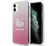 Apple iPhone 11 Hello Kitty dėklas IML Gradient Electrop Kitty Head (HKHCN61HDGKEP) rožinės spalvos