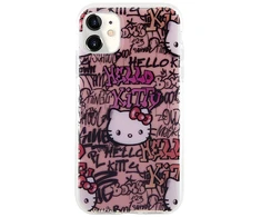 Apple iPhone 11 Hello Kitty dėklas IML Tags Graffiti (HKHCN61HDGPTP) rožinės spalvos