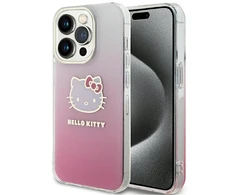Apple iPhone 13 Pro Hello Kitty dėklas IML Gradient Electrop Kitty Head (HKHCP13LHDGKEP) rožinės spalvos