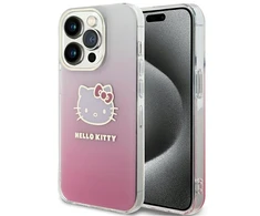 Apple iPhone 14 Pro Hello Kitty dėklas IML Gradient Electrop Kitty Head (HKHCP14LHDGKEP) rožinės spalvos