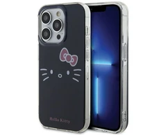 Apple iPhone 14 Pro Hello Kitty dėklas IML Kitty Face (HKHCP14LHKHLK) juodos spalvos