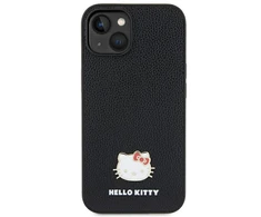 Samsung Galaxy A55 5G Hello Kitty dėklas Metal Logo Kitty Head (HKHCSA55PGHDLMK) juodos spalvos