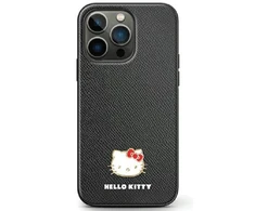 Samsung Galaxy Z Flip 5 Hello Kitty Dėklas Metal Logo Kitty Head (HKHCZF5PGHDLMK) juodos spalvos