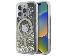 Hello Kitty HKHMP16LLGDIK Apple iPhone 16 Pro 6.3" dėklas telefonui aukso spalvos Liquid Glitter Fever MagSafe