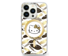 Hello Kitty HKHMP16XHGLEH Apple iPhone 16 Pro Max 6.9" dėklas telefonui baltos spalvos IML dėklas telefonui aukso spalvosen Leaves MagSafe
