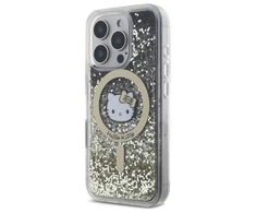 Hello Kitty HKHMP16XLGDIK Apple iPhone 16 Pro Max 6.9" dėklas telefonui aukso spalvos Liquid Glitter Fever MagSafe