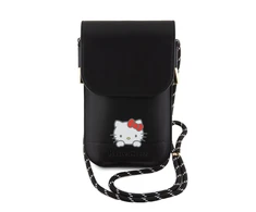 Hello Kitty odinis dėklas krepšys Daydreaming Cord (HKOWBSKCDKK) juodos spalvos