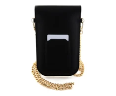 Hello Kitty odinis dėklas krepšys Metal Logo Chain (HKOWBPGHDLMK) juodos spalvos