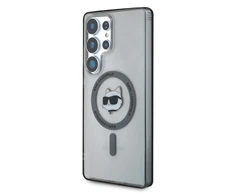 Karl Lagerfeld dėklas skirtas Samsung Galaxy S25 Ultra KLHMS25LHLSCHK (Magnetic IML Metal Choupette Head) juodos spalvos