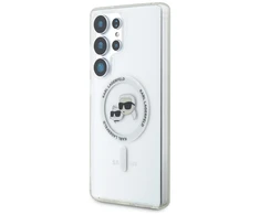Karl Lagerfeld IML K&CH Heads MagSafe dėklas skirtas Samsung Galaxy S25 Ultra skaidrus
