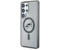 Karl Lagerfeld dėklas skirtas Samsung Galaxy S25 Ultra KLHMS25LHLSKCK (Magnetic IML Metal KC Heads) juodos spalvos
