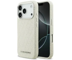 Karl Lagerfeld FW Stamped Karl MagSafe Dėklas skirtas Apple iPhone 17 Pro rusvai gelsvas