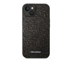 Apple iPhone 14 Plus Karl Lagerfeld dėklas Glitter Plaque Logo (KLHCP14MG2ELK) juodos spalvos