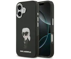 Karl Lagerfeld IML Aquarelle Karl &amp; Logo MagSafe Dėklas skirtas Apple iPhone 17 juodos spalvos