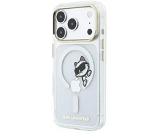 Dėklas Karl Lagerfeld IML Choupette Peekaboo Magsafe Case for iPhone 18 Pro Max Transparent