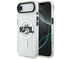 Karl Lagerfeld IML Choupette Sketch Logo MagSafe dėklas skirtas Apple iPhone Air Clear