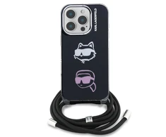 Karl Lagerfeld IML Crossbody K&CH Heads dėklas skirtas Apple iPhone 16 Pro Juodas