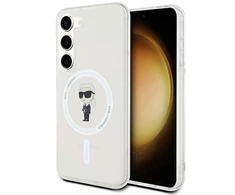 Samsung Galaxy S23 Karl Lagerfeld dėklas IML Ikonik MagSafe (KLHMS23SHFCKNOT) skaidrus