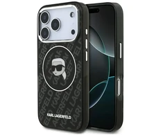 Dėklas Karl Lagerfeld IML Karl Head Logo MagSafe skirtas iPhone 17 Pro Max juodas